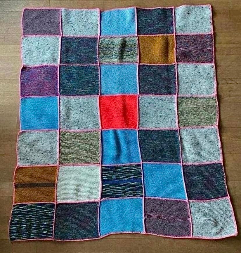 Handgebreide patchwork deken – uniek en kleurrijk, Huis en Inrichting, Woondeken, 158 cm, Nieuw, Ophalen of Verzenden