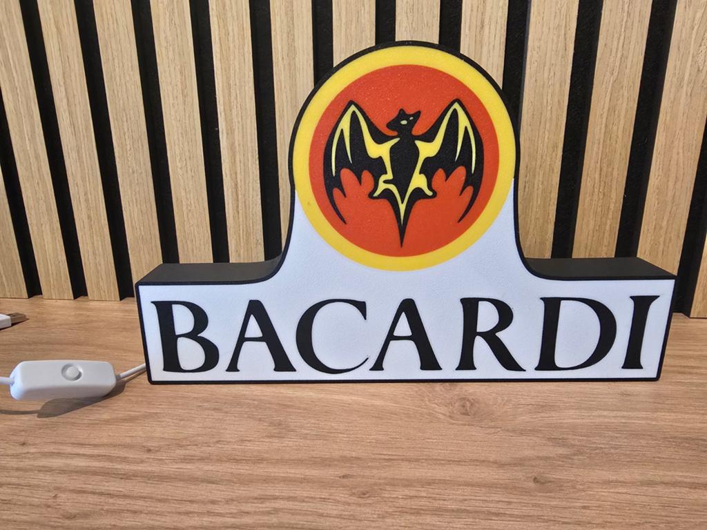 Bacardi LED Lichtreclame - Uniek Decoratiestuk, Ophalen of Verzenden, Zo goed als nieuw
