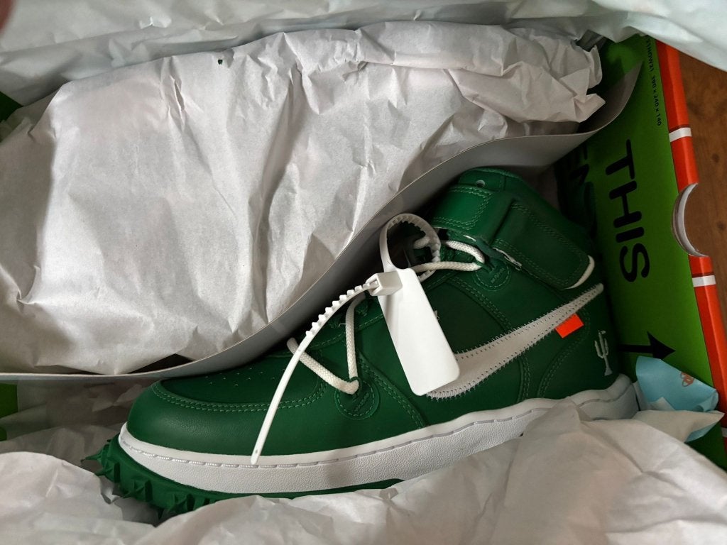 NIEUW Nike Air Force 1 Mid x Off-White “Pine Green” 42.5, Ophalen of Verzenden, Nieuw, Overige kleuren