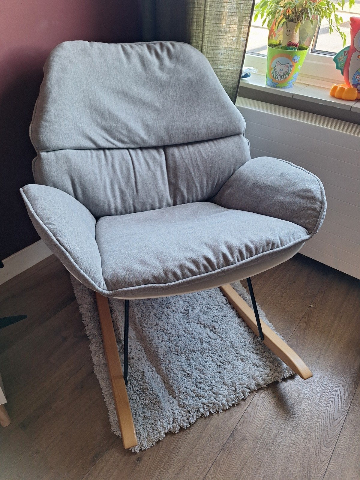 Childhome Schommelstoel - Nieuwstaat, Wit/Grijs, Ophalen, Zo goed als nieuw, Kunststof