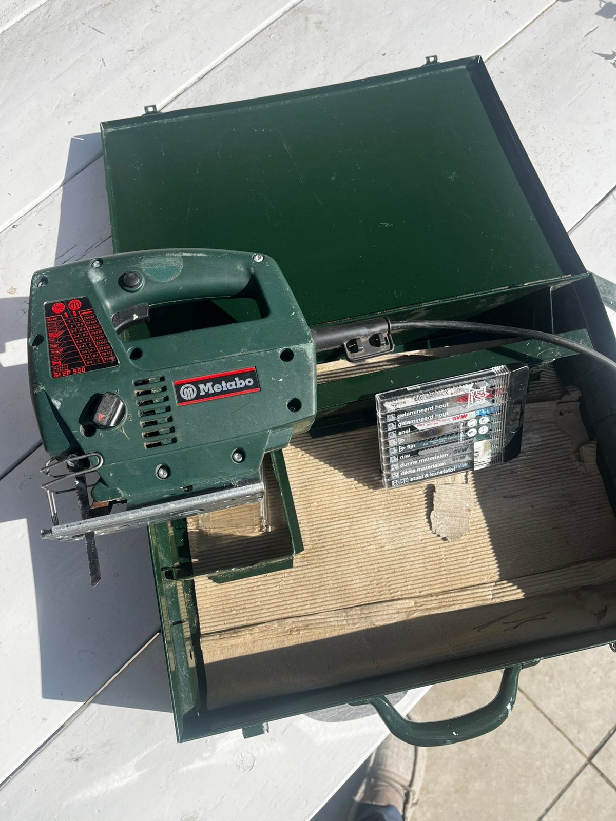 Mooie sterke Metabo decoupeerzaag, Ophalen of Verzenden, Gebruikt, Minder dan 600 watt, Overige typen
