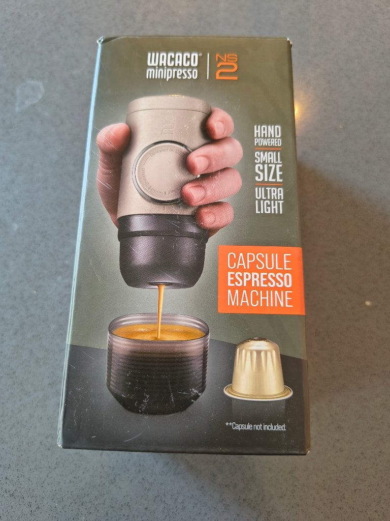 Wacaco minipresso NS2 reis espresso machine, Koffiepads en cups, Espresso apparaat, Ophalen of Verzenden, Zo goed als nieuw