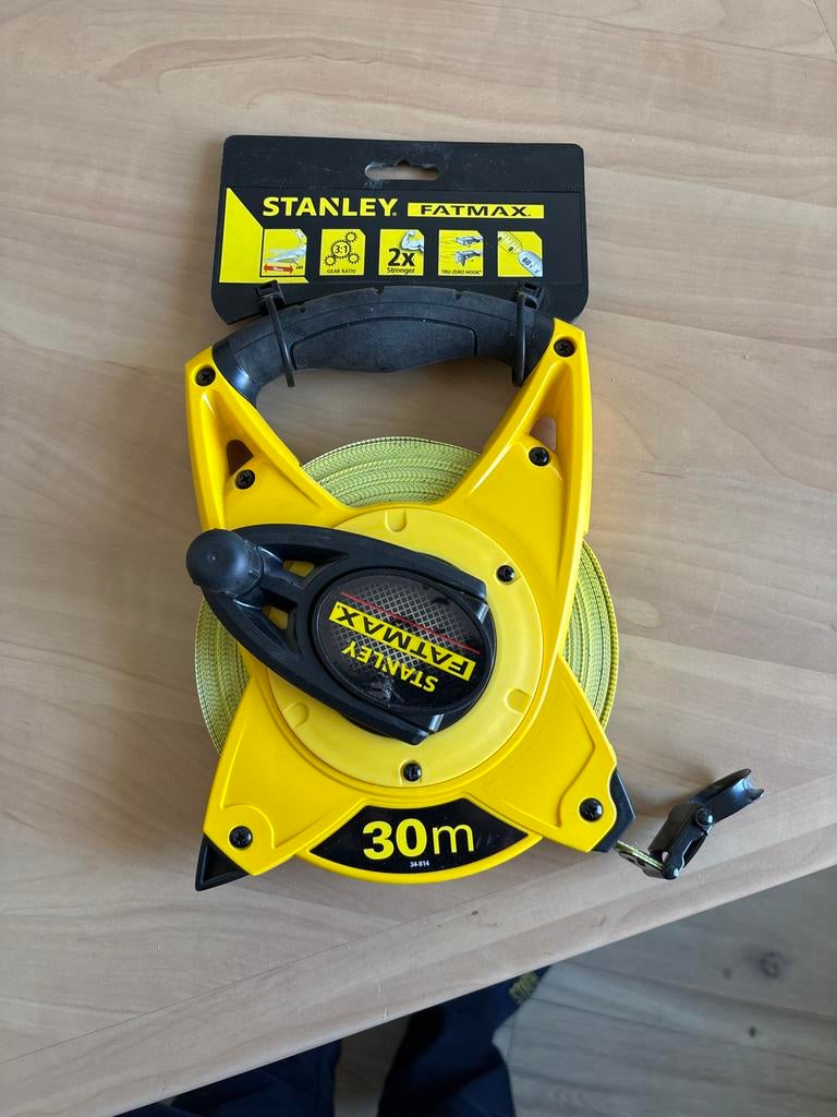 Stanley FatMax Rolbandmaat 30m - Nieuw, Ophalen of Verzenden, Nieuw, Afstand