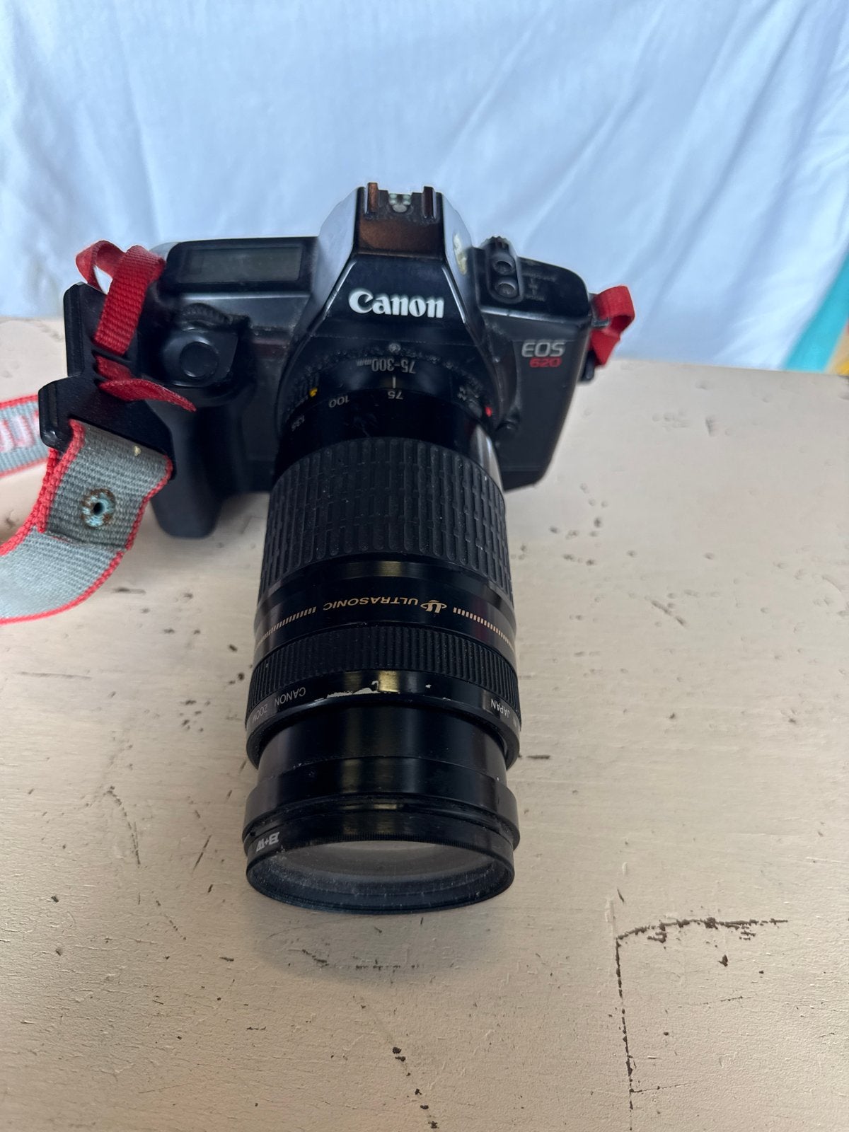 Canon EOS 500N Spiegelreflexcamera met 75-300mm lens, Audio, Tv en Foto, Fotocamera's Analoog, Ophalen of Verzenden, Gebruikt