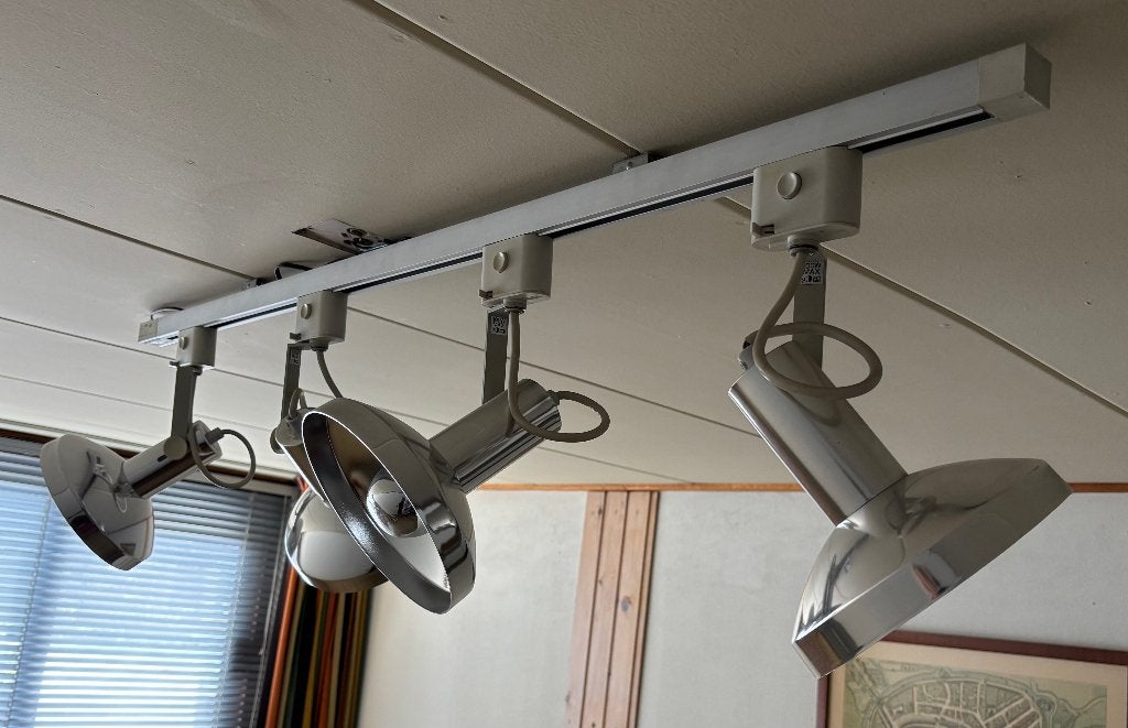 Concord Lytespan Rails met grote spotlampen jaren '70, Ophalen, Gloeilamp, Overige merken, Zo goed als nieuw