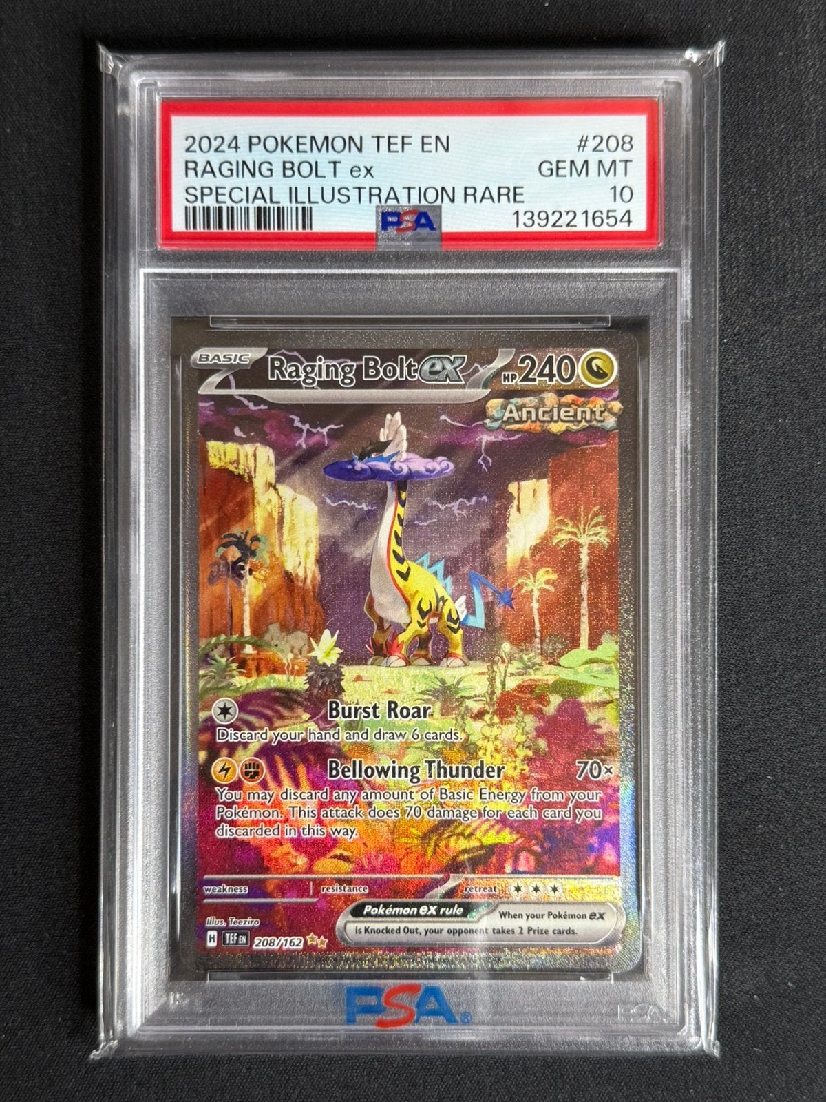 (PSA 10) Raging Bolt ex (TEF 208), Ophalen of Verzenden, Nieuw, Losse kaart, Foil
