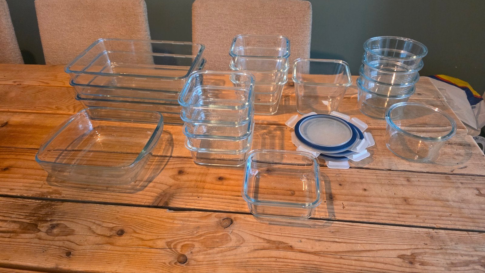 Ikea Glazen ovenschalen en voorraadpotten set, Ophalen, Voorraadpot, Overige merken, Glas