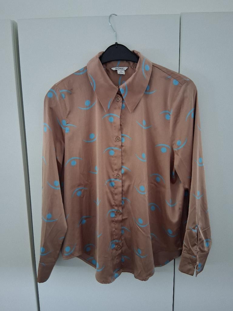 Monki beige blouse mt.M, Kleding | Dames, Beige, Zo goed als nieuw, Monki, Ophalen