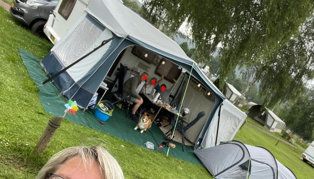 Voortent Calista 390, Ophalen, Gebruikt, Polyester, Dorema