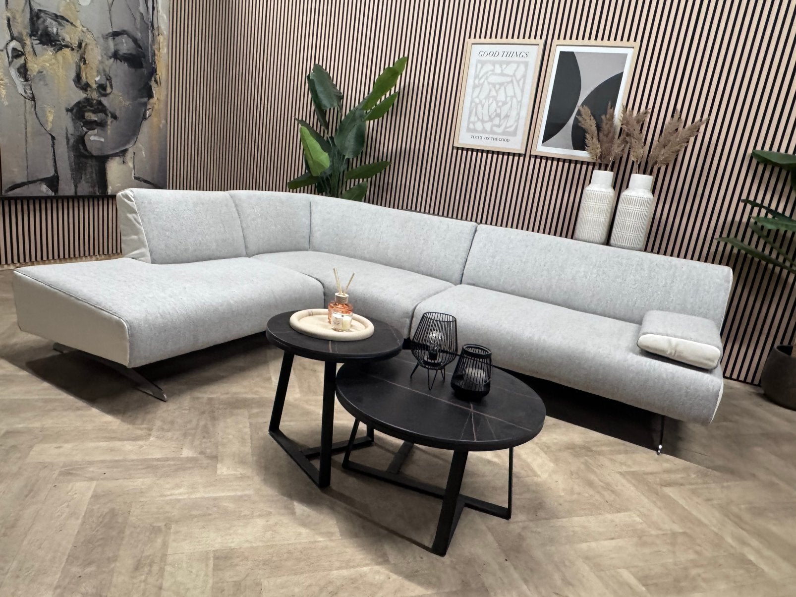 ZGAN | Montel Dedon Design Hoekbank - Grijs - 292 x 214, 250 tot 300 cm, -, -, Hoekbank