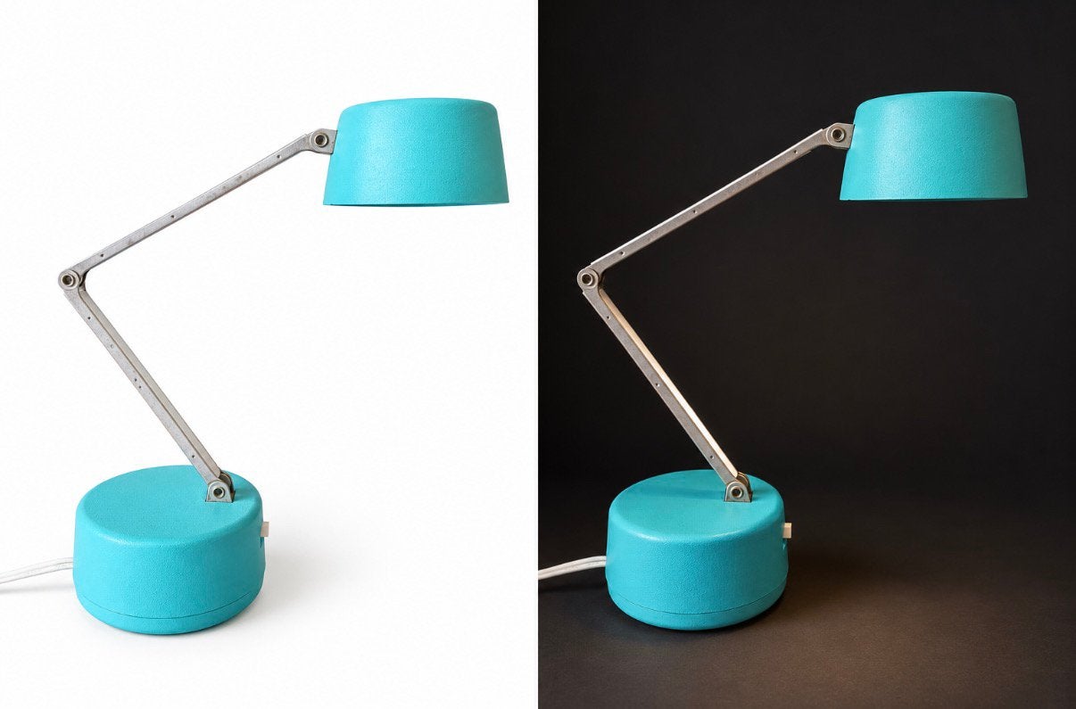 Vintage 70s Nanbu Cute lamp - Space Age Japans design, Blauw, Overige typen, Kunststof, Overige merken