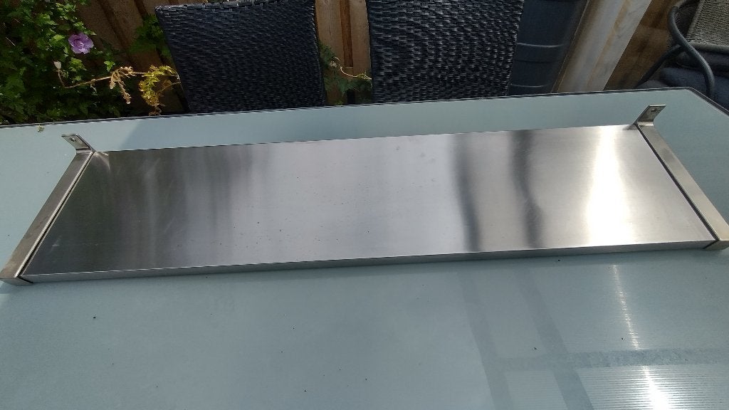 Wandplank/boekenplank Ikea Ekby Mossby RVS 15 euro, Ophalen, Gebruikt