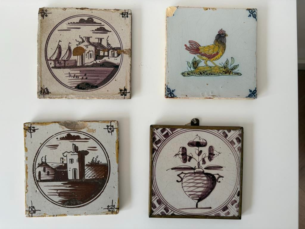 Oude tegeltjes, Huis en Inrichting, Ophalen of Verzenden, Zo goed als nieuw, Glas of Kopje