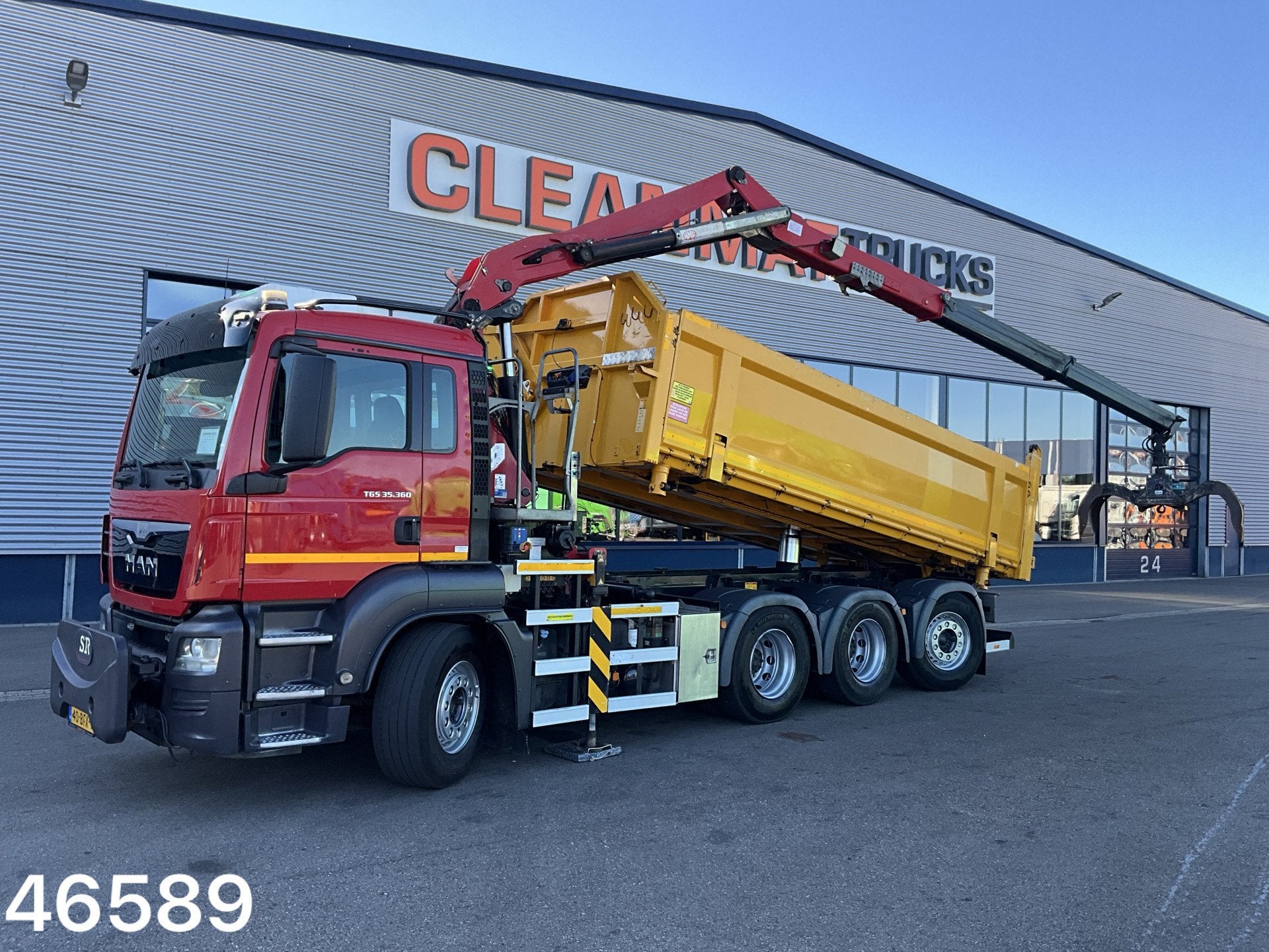 MAN TGS 35.360 8x4 Euro 6 HMF 22 Tonmeter Z-kraan (bj 2015), Auto's, Automaat, Parkeercamera, Euro 6, MAN