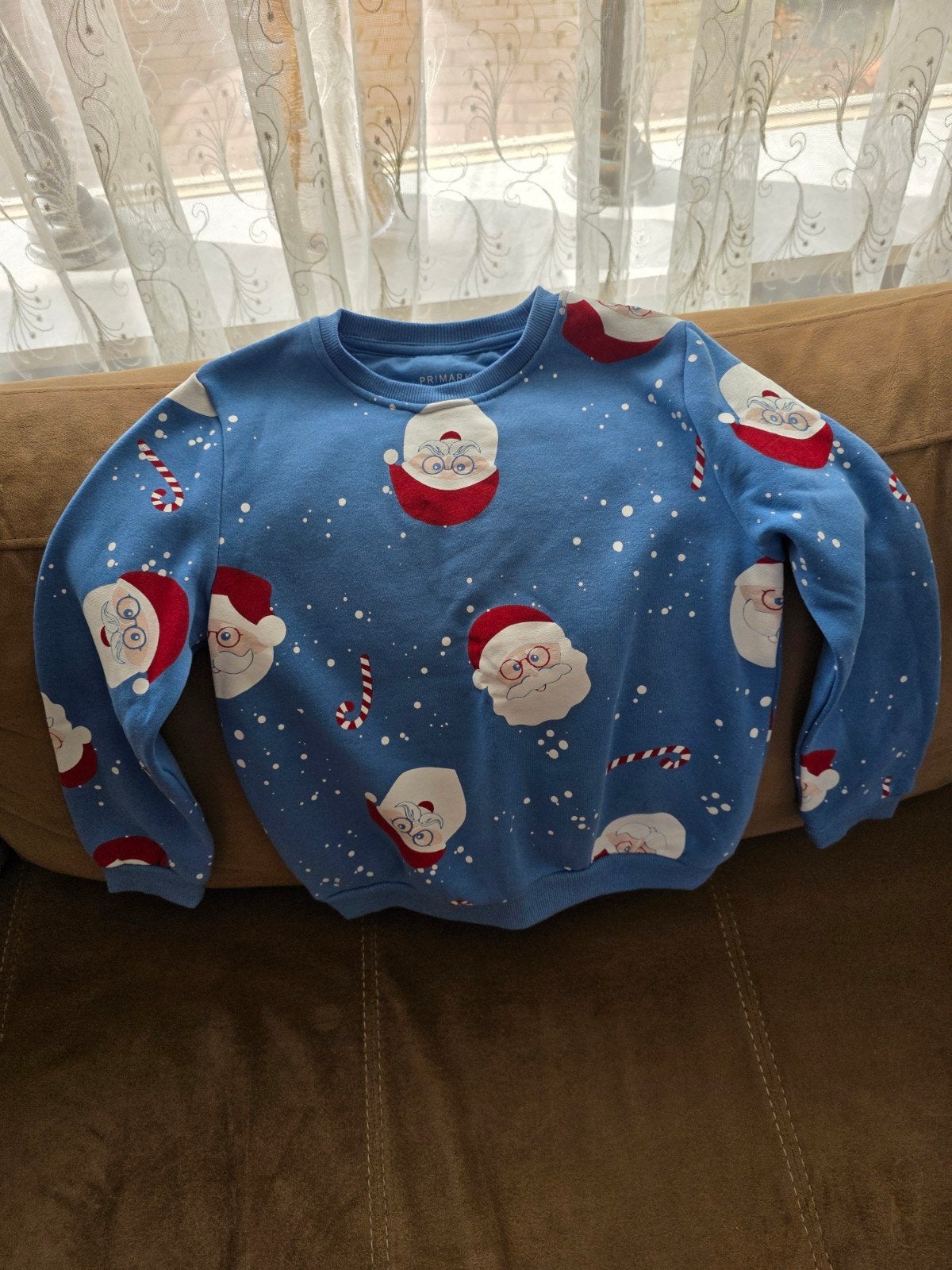 Primark Kersttrui met Kerstman print - Maat 7-8 jaar, Ophalen of Verzenden, Zo goed als nieuw, Primark, Jongen of Meisje
