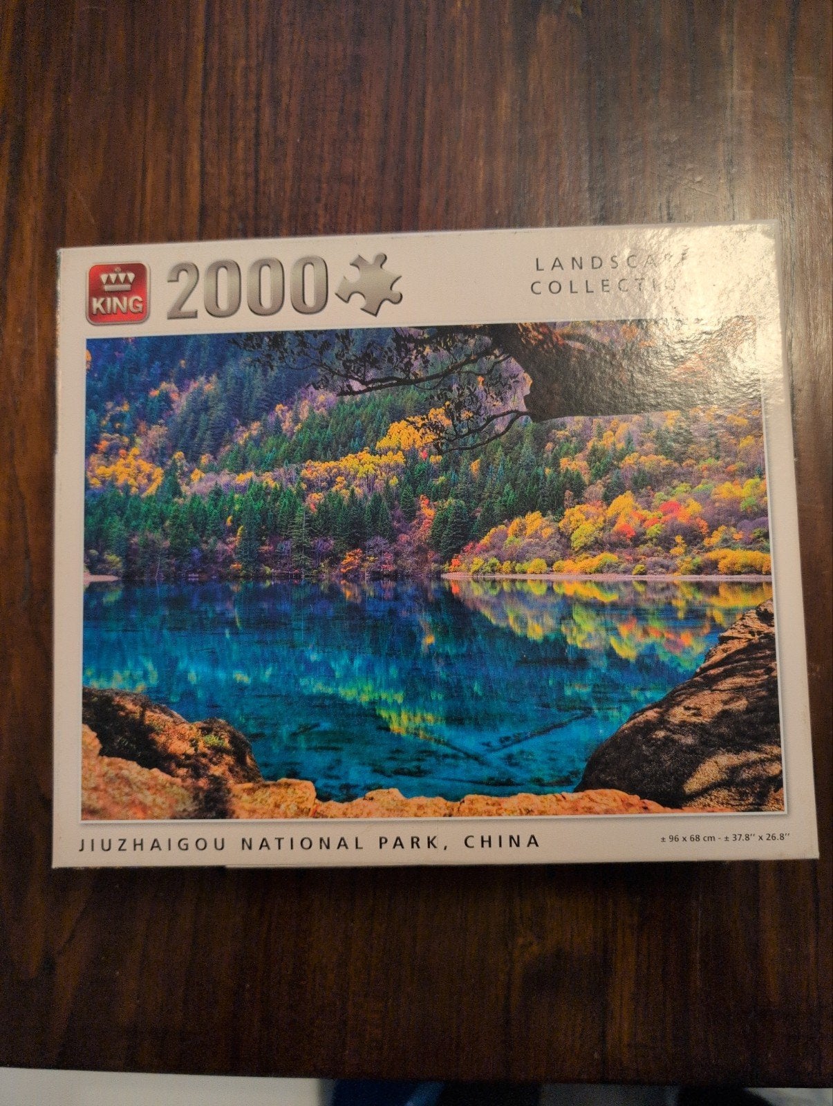 King Legpuzzel 2000 stukjes - Jiuzhaigou National Park, Ophalen of Verzenden, Meer dan 1500 stukjes, Zo goed als nieuw, Legpuzzel