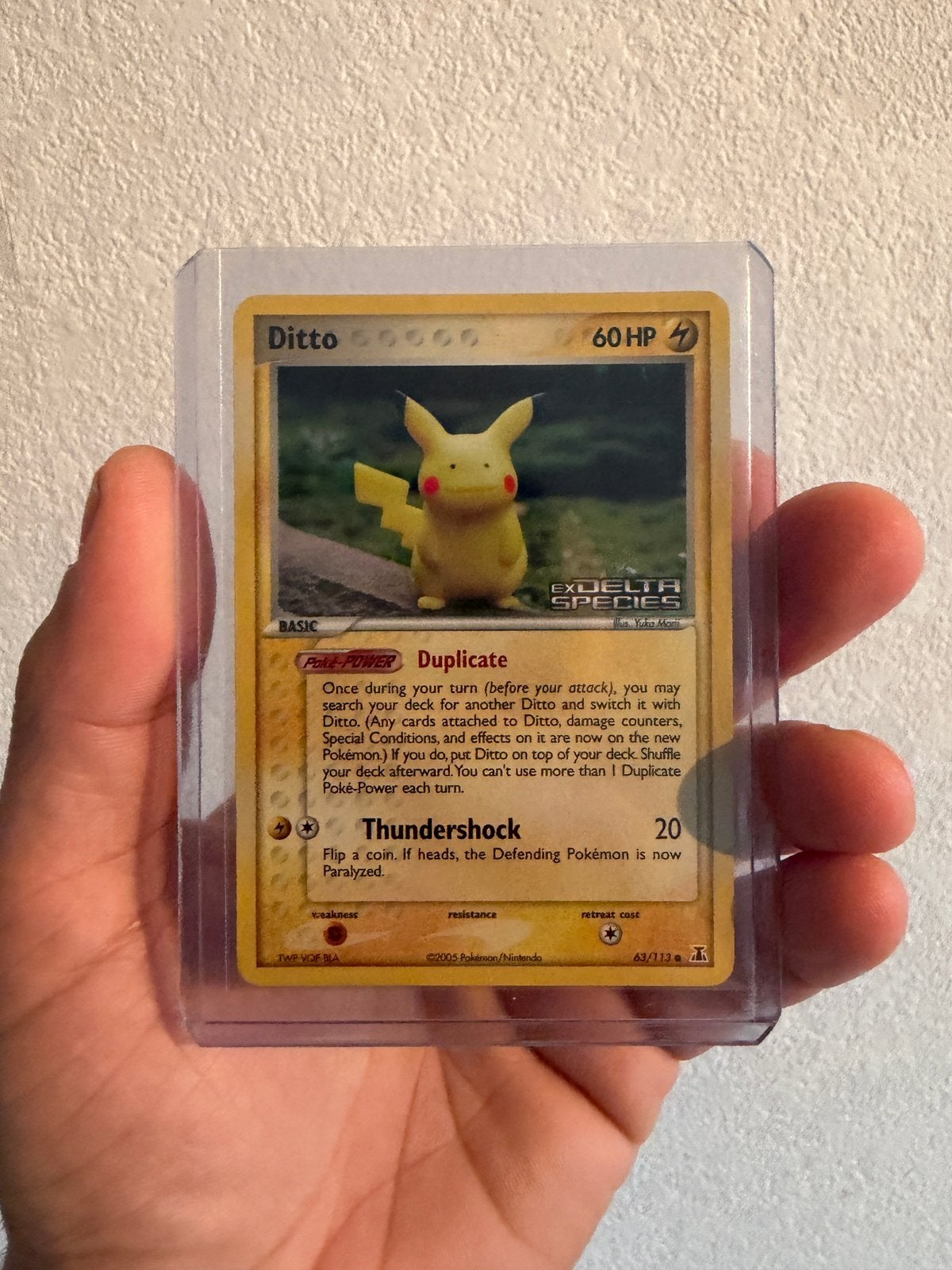 Ditto (Pikachu) Reverse Holo 63/113, Ophalen of Verzenden, Gebruikt, Losse kaart, Foil