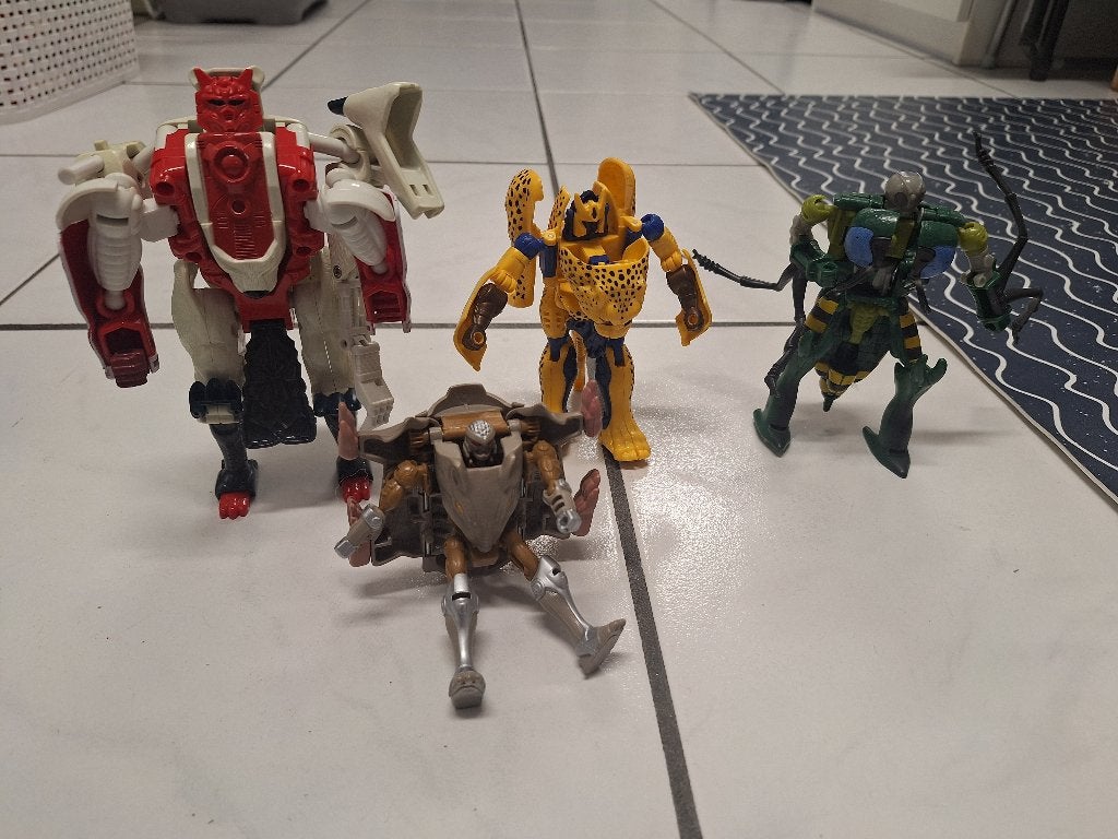 Vintage 5x Hasbro Transformers Beast Wars robots uit 1996, Overige generaties, Ophalen of Verzenden, Gebruikt