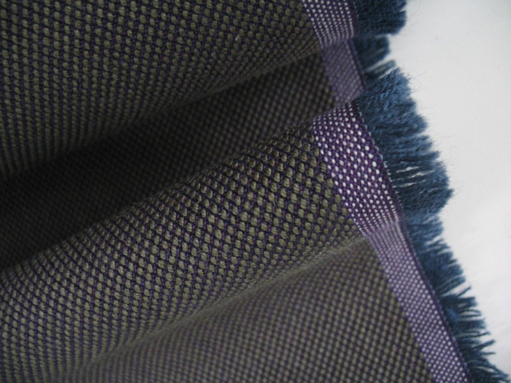 Kvadrat Steelcut Trio 3 283 paars+groen 2 restant meubelstof, Wol, 120 cm of meer, Paars, Nieuw