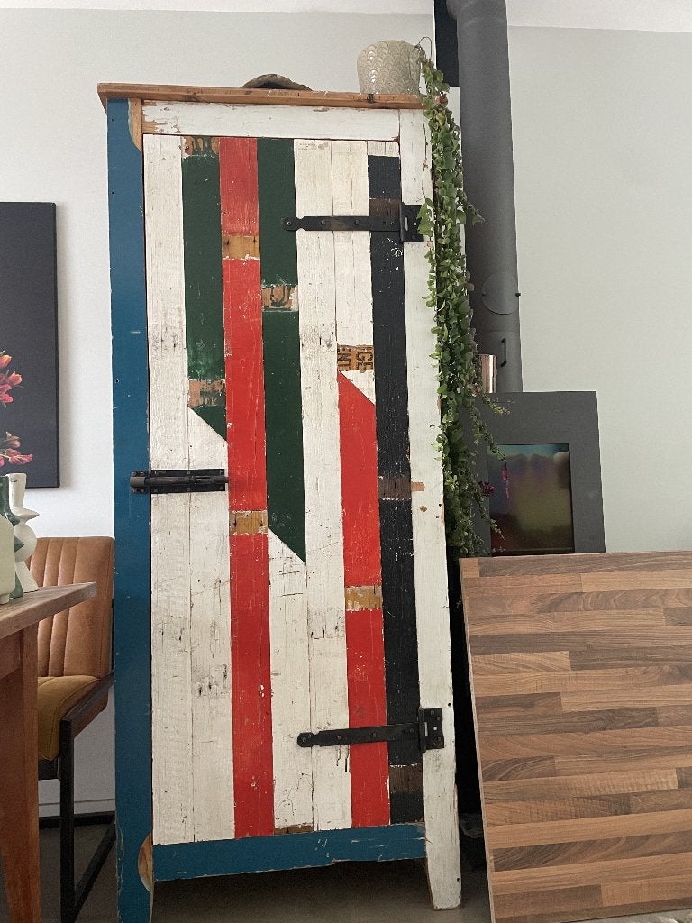 kast in Piet Hein Eek stijl van sloophout, 50 tot 100 cm, 150 tot 200 cm, Overige houtsoorten, 50 tot 75 cm