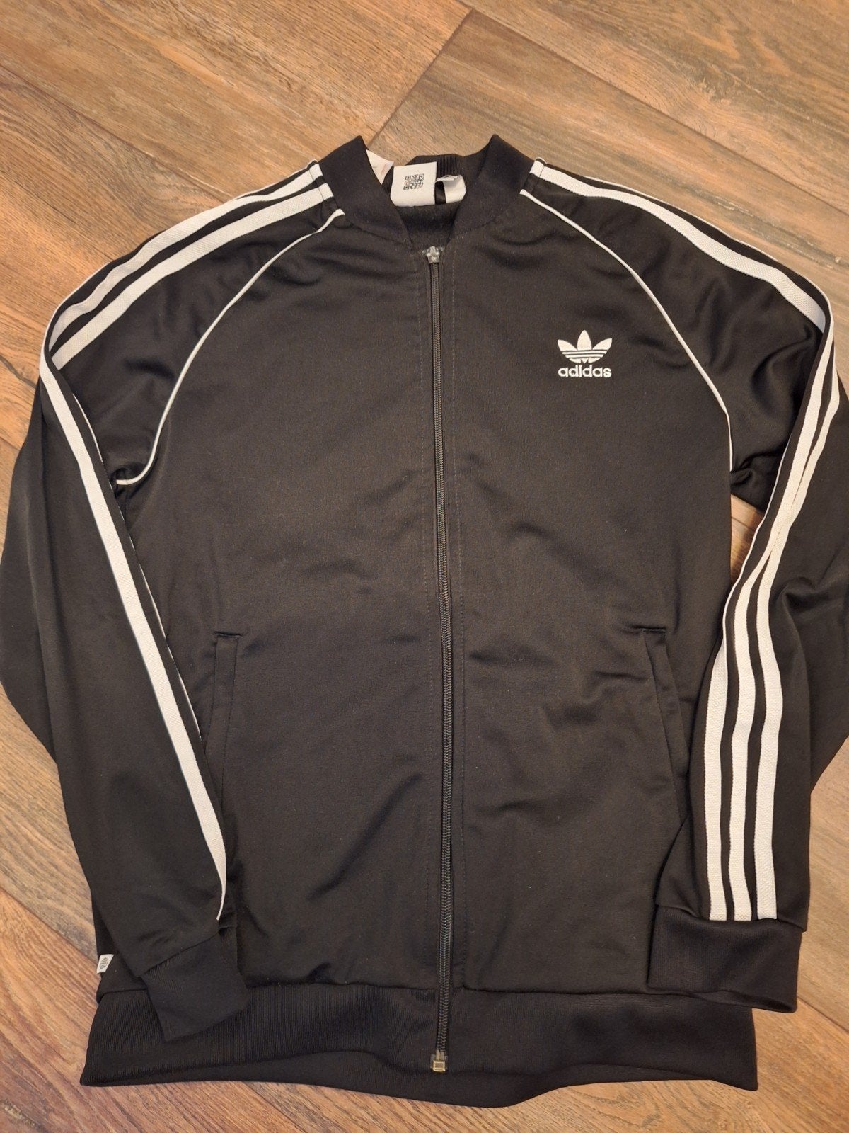 Adidas Trainingsjack Zwart Maat 170 (14-15 jaar), Adidas, Jongen of Meisje, Ophalen of Verzenden, Zo goed als nieuw