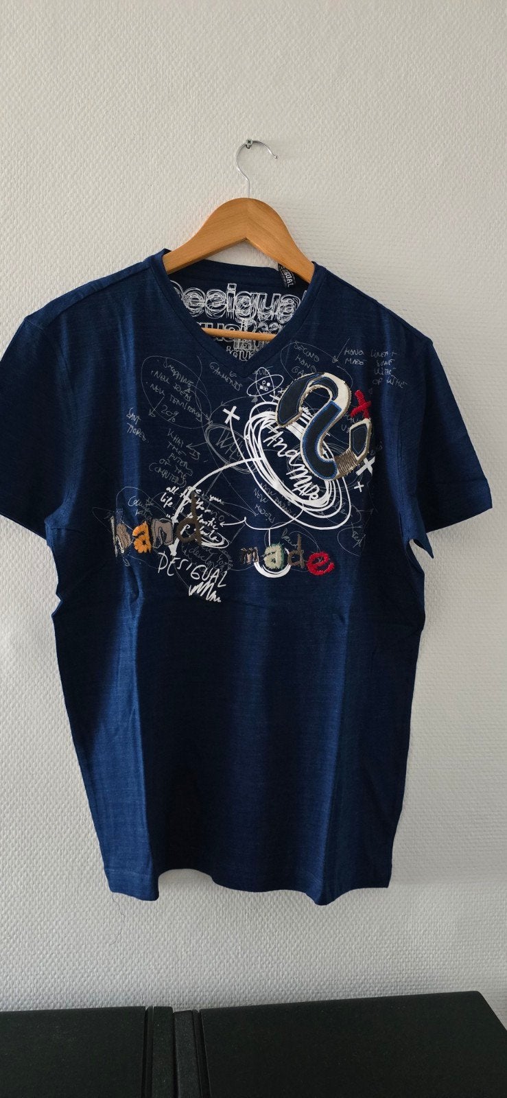 Desigual T-shirt Maat L, Maat 52/54 (L), Desigual, Blauw, Ophalen of Verzenden