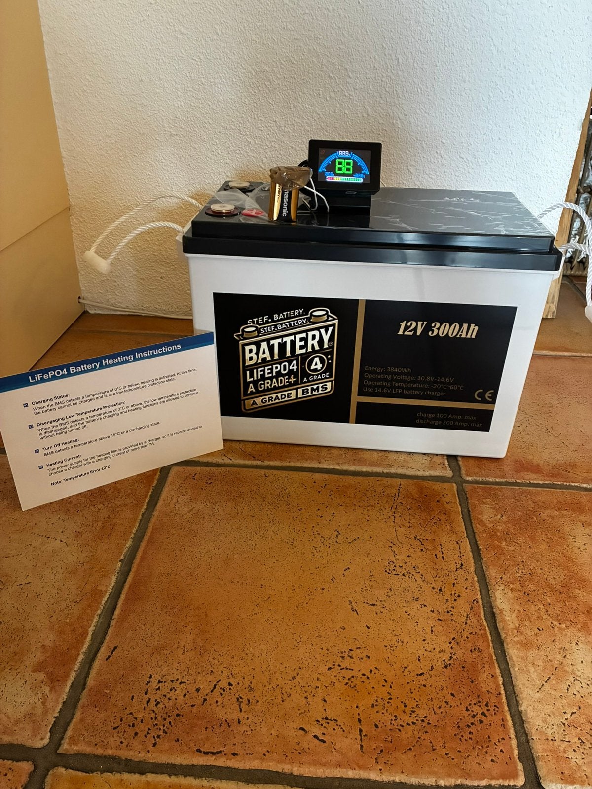 12V 300Ah PREMIUM LiFePO4 ACCU – SMART BMS + BLUETOOTH, Ophalen of Verzenden, Nieuw