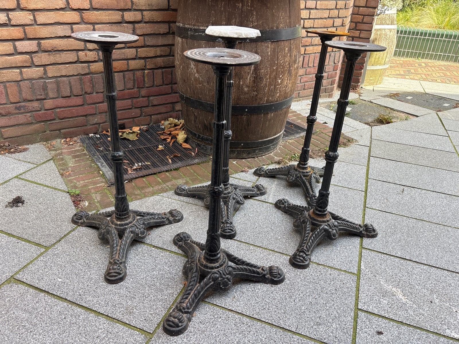Set van 5 gietijzeren tafelpoten - Vintage/Antiek, Huis en Inrichting, Ophalen, Tafelpoot, Gebruikt, Minder dan 50 cm