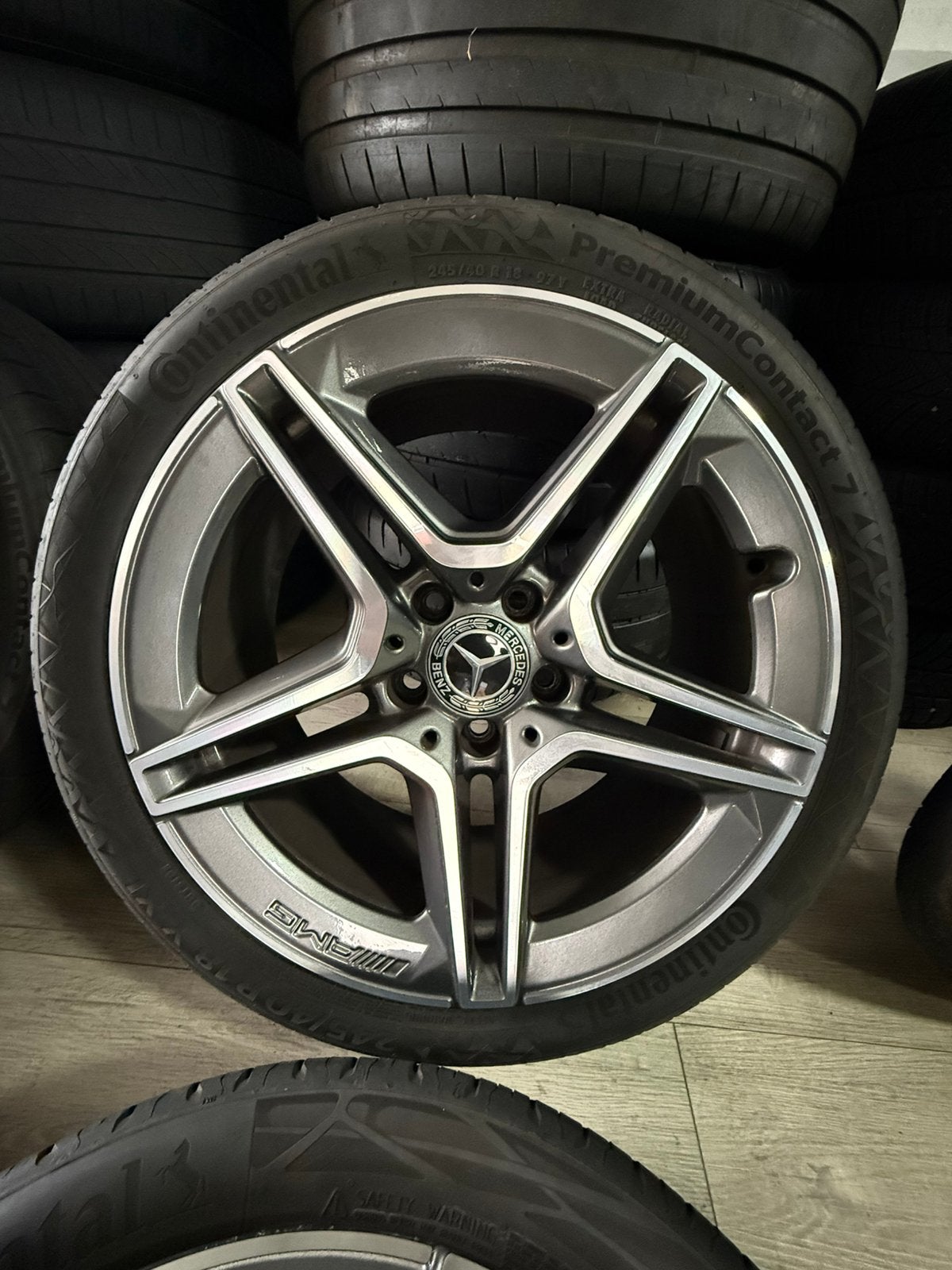 Mercedes/c klasse/amg/18inch/zomer/breedset, Niet ingevuld, 18 inch, Gebruikt, Banden en Velgen