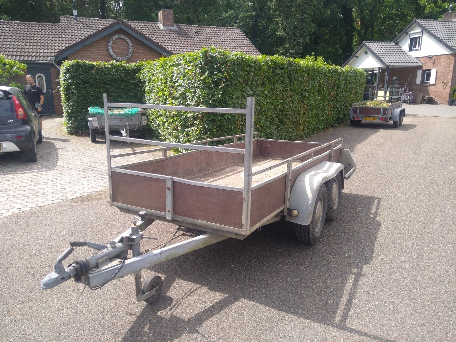 Anssems dubbel asser met werk aan de as., Auto diversen, Aanhangers en Bagagewagens, Ophalen