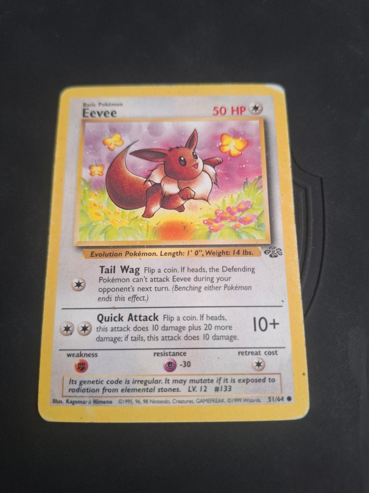 Pokémon Eevee 51/64 Jungle Set Kaart, Ophalen of Verzenden, Gebruikt, Losse kaart