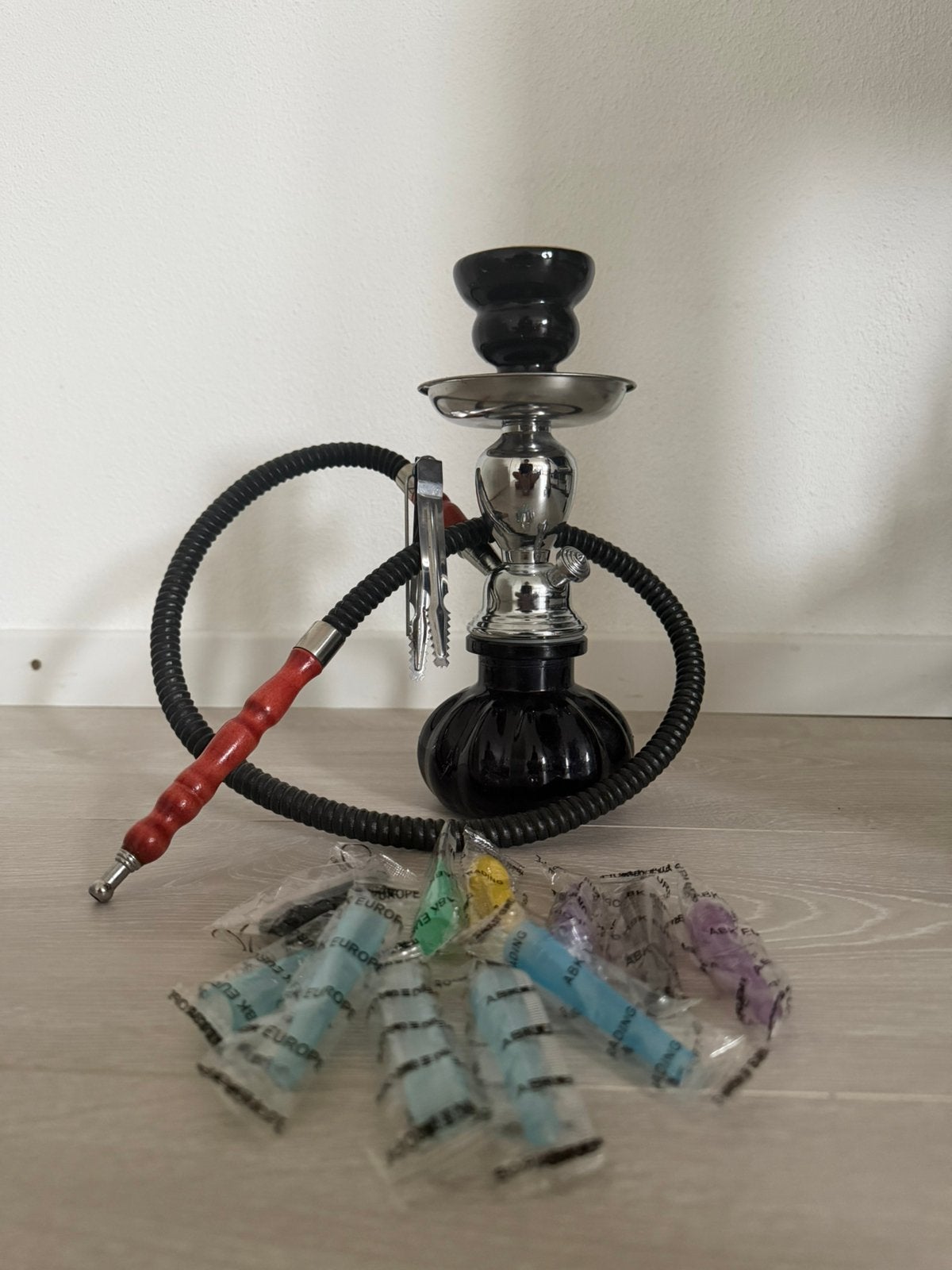 shisha waterpijp met tang en mondstukjes, Verzamelen, Ophalen, Gebruikt, (Water)pijp