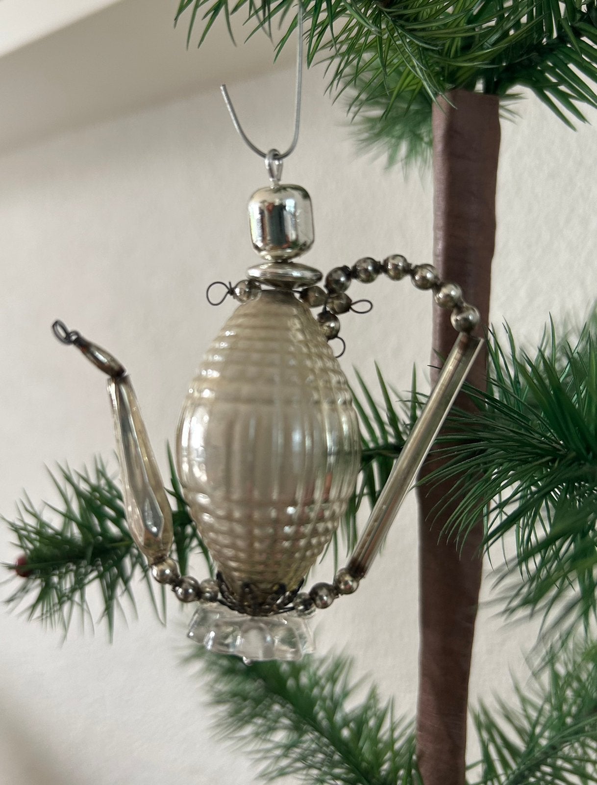 Oude gablonzer kerstbal, koffiepot, Ophalen of Verzenden, Zo goed als nieuw