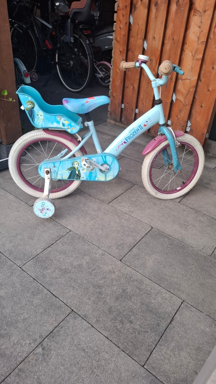 Frozen meisjes fiets 16 tot 20 inch, Ophalen, Gebruikt, 16 tot 20 inch