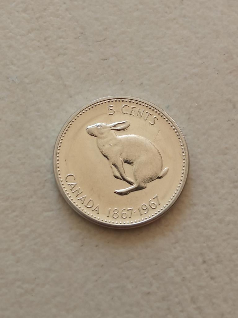 Canada 5 cent 1967., Postzegels en Munten, Munten | Amerika, Ophalen of Verzenden, Noord-Amerika, Losse munt