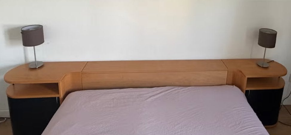 Auping auronde ombouw met nachtkastjes beuken, Ophalen, Gebruikt, 55 tot 70 cm, 65 cm of meer