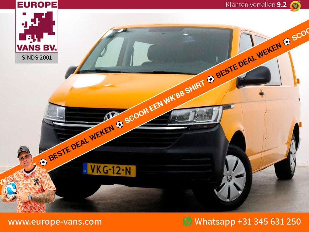Volkswagen Transporter T6.1 2.0 TDI Lang D.C. Airco/Cruise C, Auto's, Voorwielaandrijving, Gebruikt, Euro 6, Volkswagen
