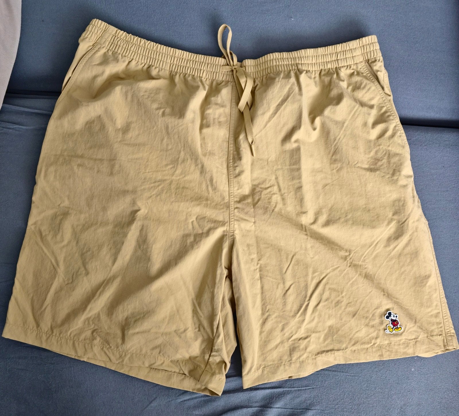 Disney korte broek camelkleurig XXL met Mickey Mouse, Beige, Overige maten, Ophalen of Verzenden, Zo goed als nieuw
