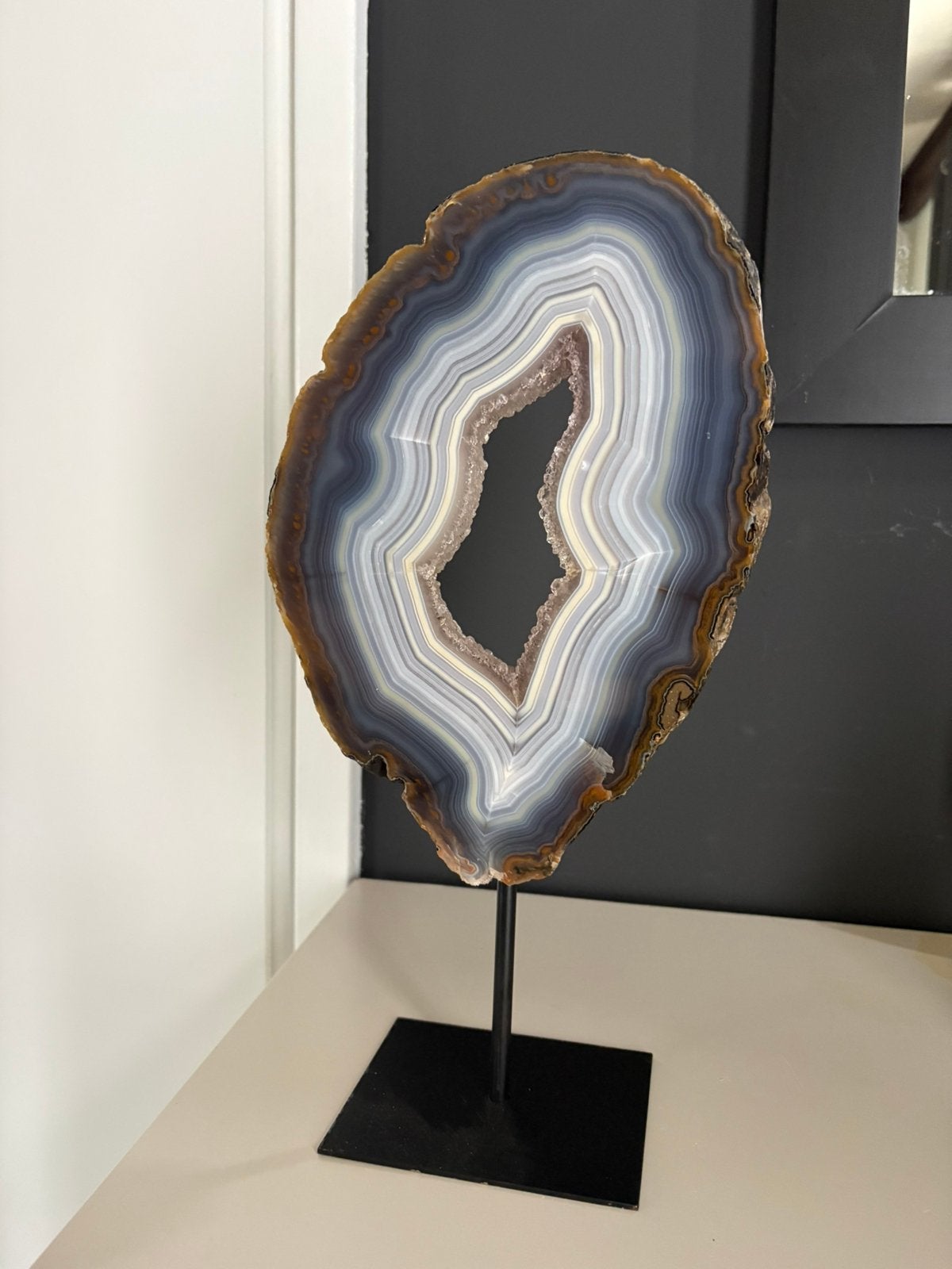 Agaat op standaard, Ophalen of Verzenden, Mineraal