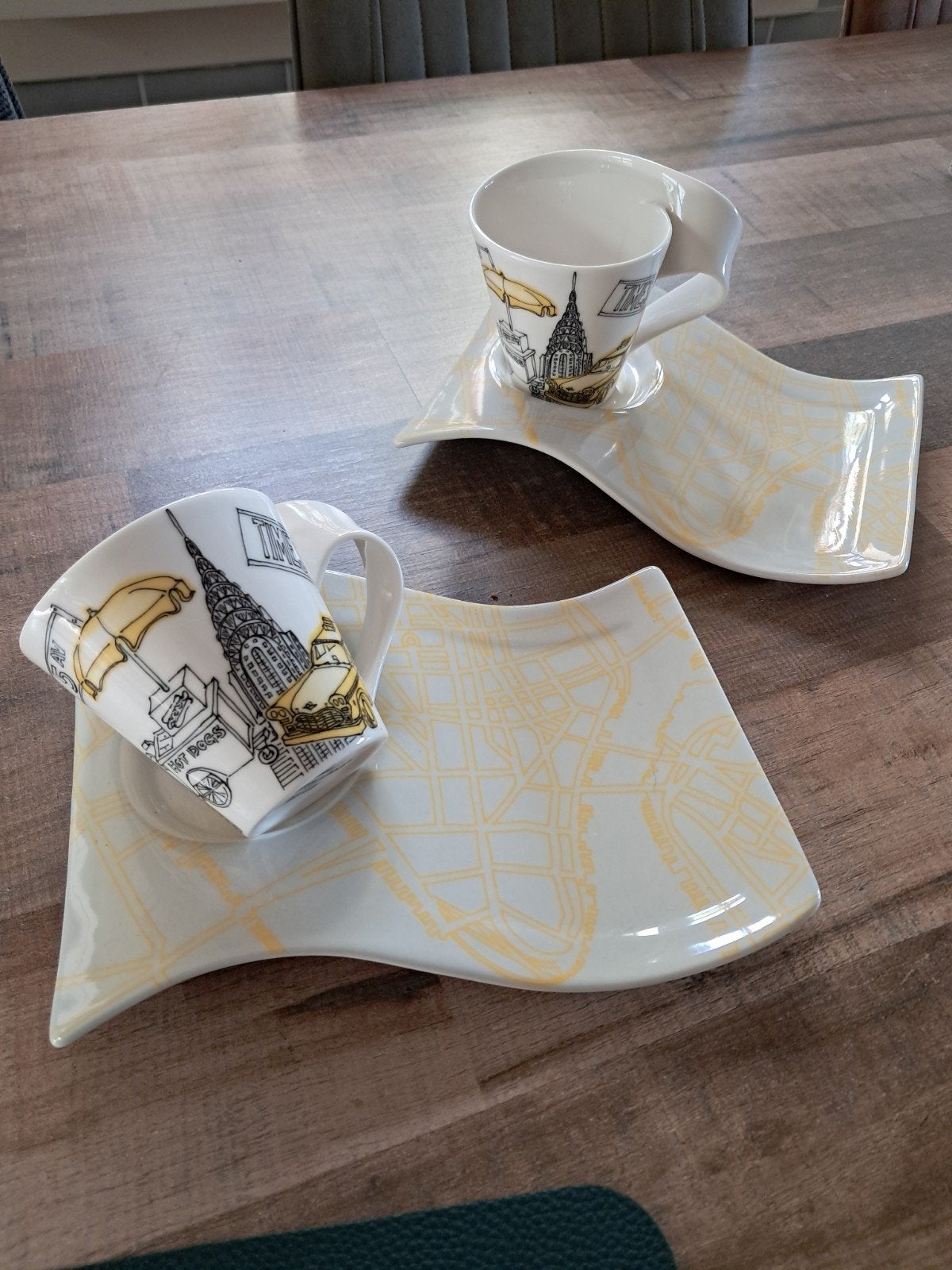 2 sets Villeroy & Boch NewWave Caffè kop en schotel, Villeroy & Boch, Nieuw, Ophalen of Verzenden, Overige stijlen