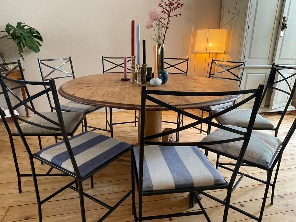 9 Habitat design eetkamerstoelen uit de jaren '90, Huis en Inrichting, Stoelen, Ophalen, Gebruikt, Stof, Vijf, Zes of meer stoelen