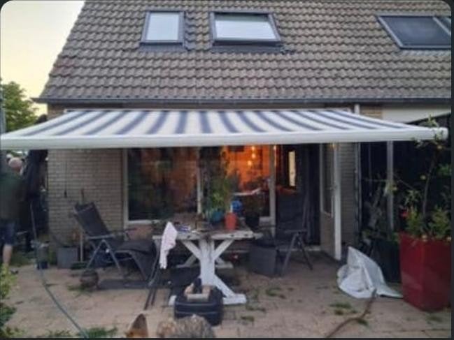 Knikarmscherm, Gebruikt, 450 cm of meer, Ophalen of Verzenden, 150 tot 300 cm
