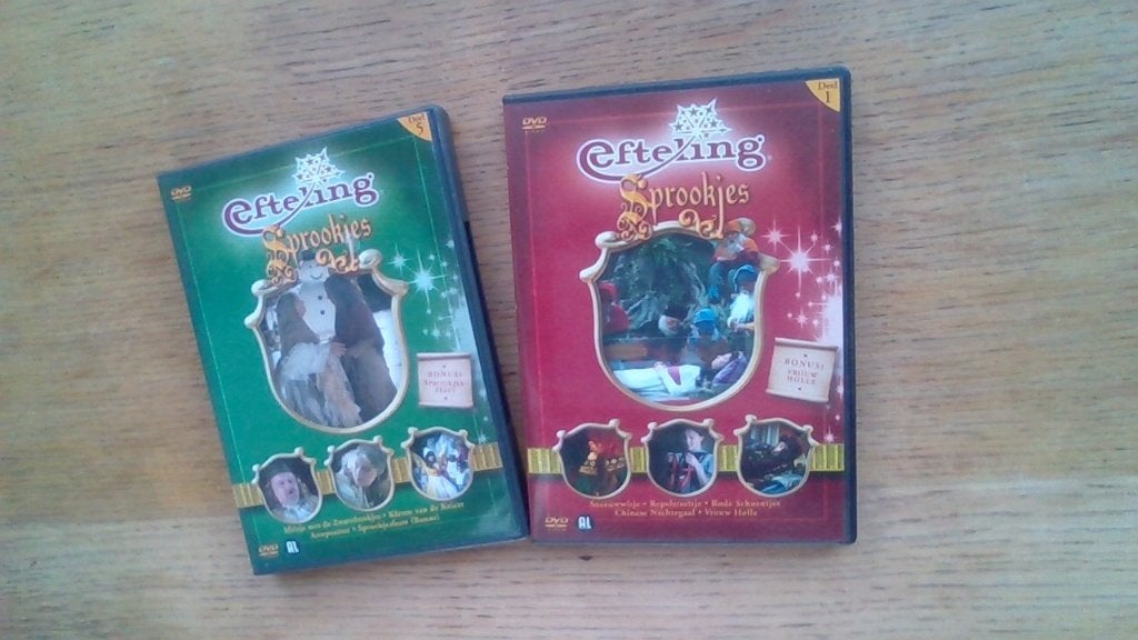 dvd`s Sprookjes van de Efteling deel 1 en 5, Alle leeftijden, Overige typen, Zo goed als nieuw, Sprookjes
