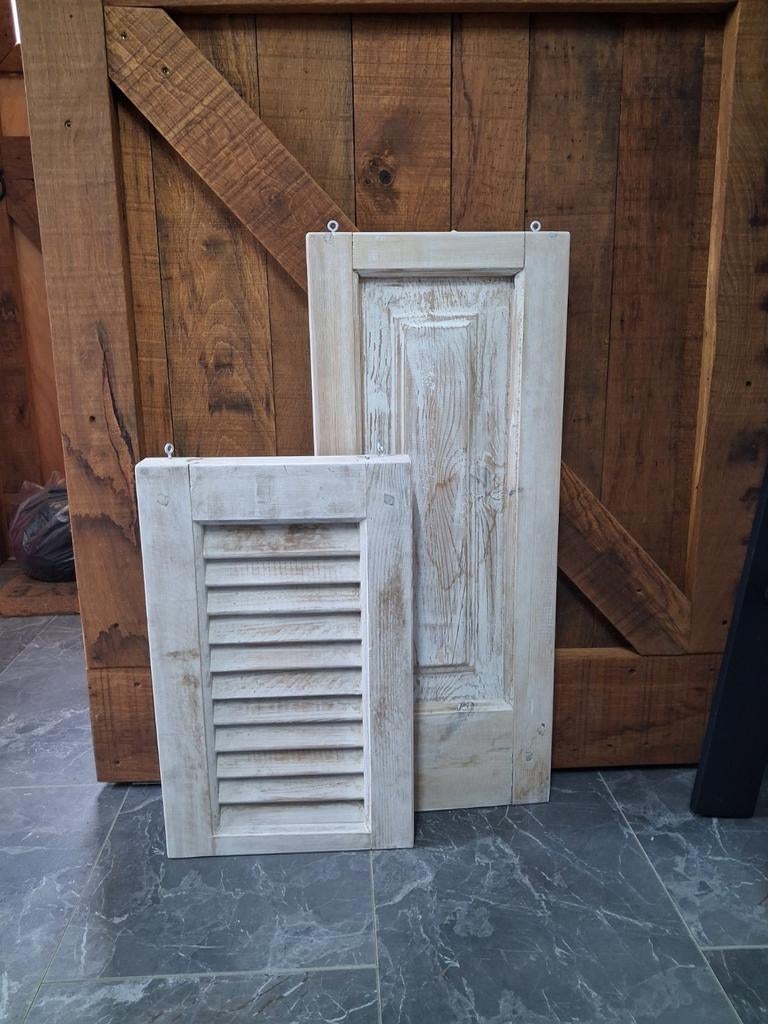 Brocante Louvredeurtjes - Prachtige Decoratie, Ophalen of Verzenden, Gebruikt, Hout, Overige typen