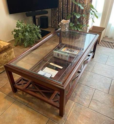 Salontafel met lectuurbakken, Ophalen, Gebruikt, 50 tot 100 cm, 100 tot 150 cm