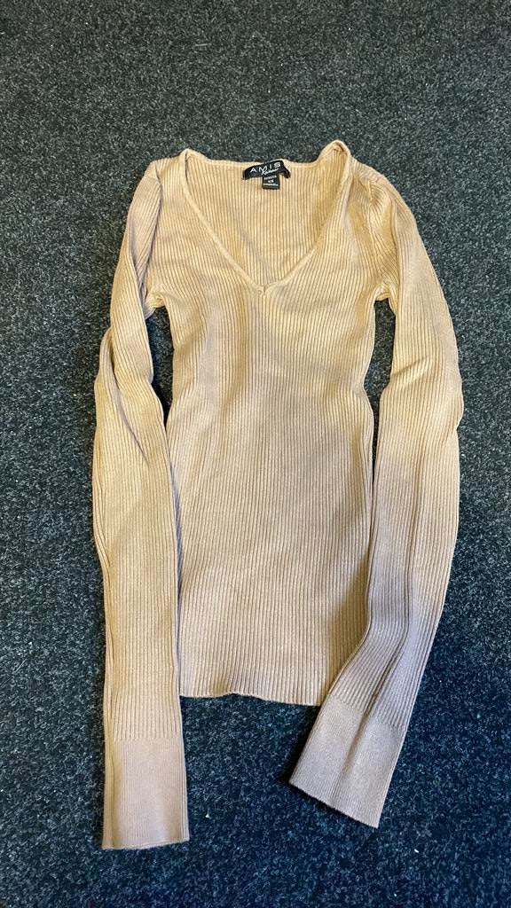 Amisu truitje maat XS beige, Ophalen of Verzenden, Zo goed als nieuw, Maat 34 (XS) of kleiner, Beige