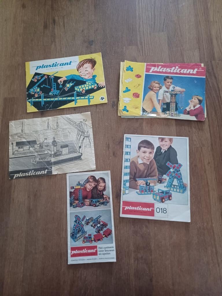 Vintage bouwinstructies folder Plasticant, Kinderen en Baby's, Speelgoed | Bouwstenen, Ophalen, Gebruikt, Overige merken