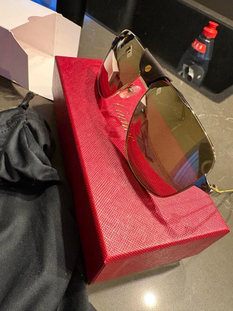 Cartier CT02678 Zonnebril Rosegoud - Zo Goed Als Nieuw, Overige merken, Zonnebril, Overige kleuren, Ophalen of Verzenden