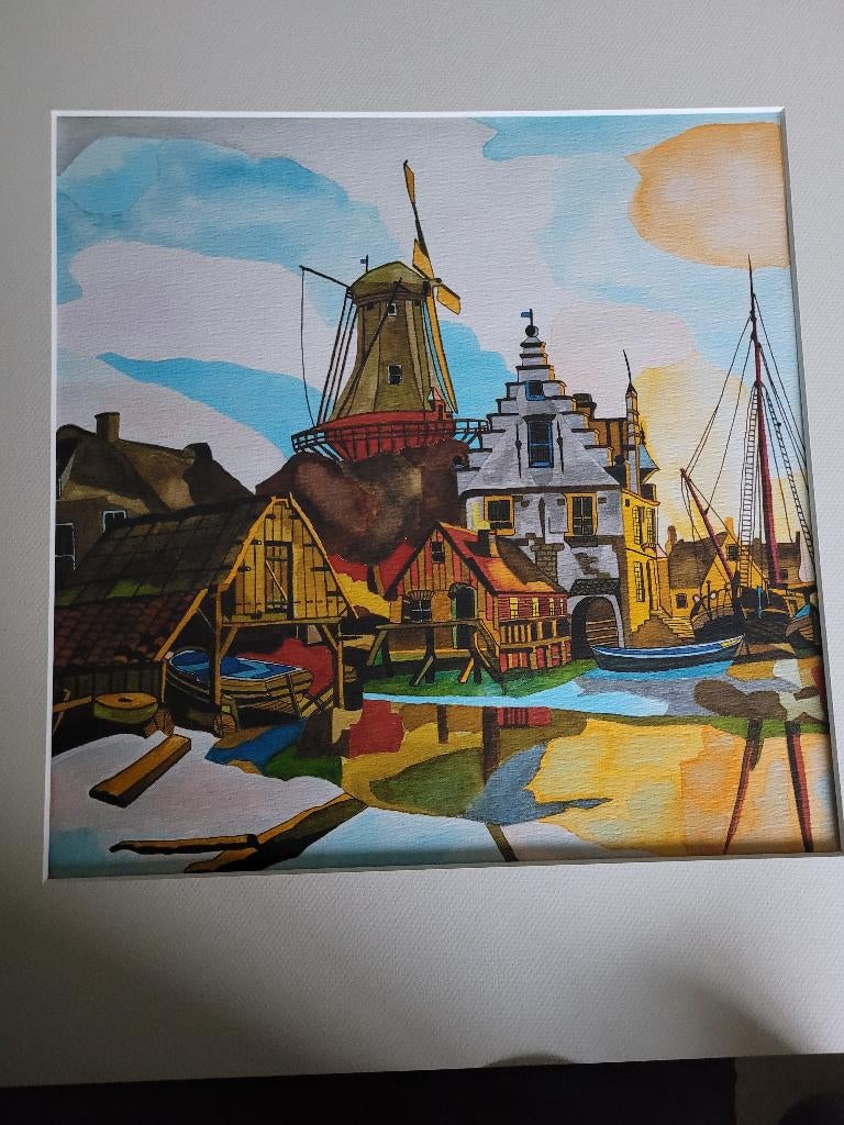 W. J. Muller, watercolor 2004, Ophalen of Verzenden