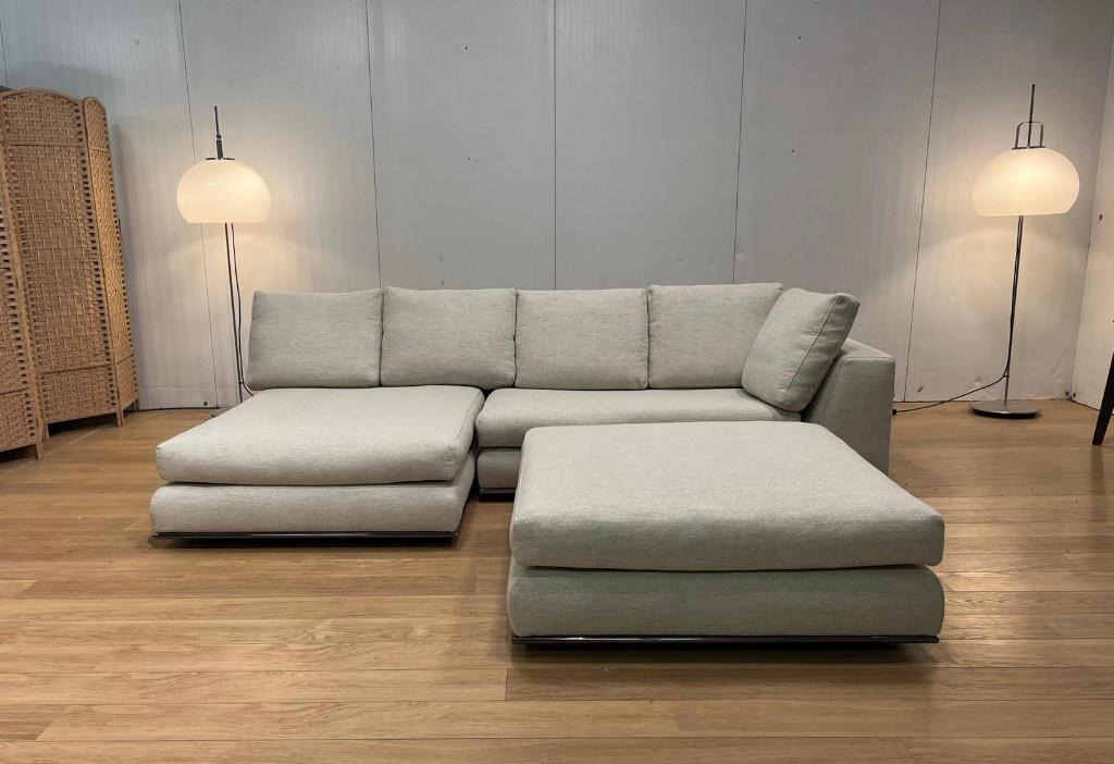 Minotti Hamilton Hoekbank + Hocker | Garantie | NP €19.500